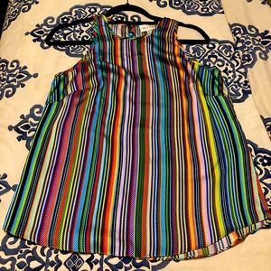 Milly sz 6 silk stripe top
